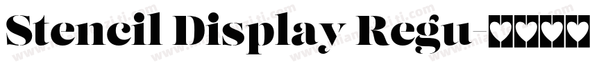 Stencil Display Regu字体转换